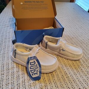 Hey Dude Kids White Sneakers